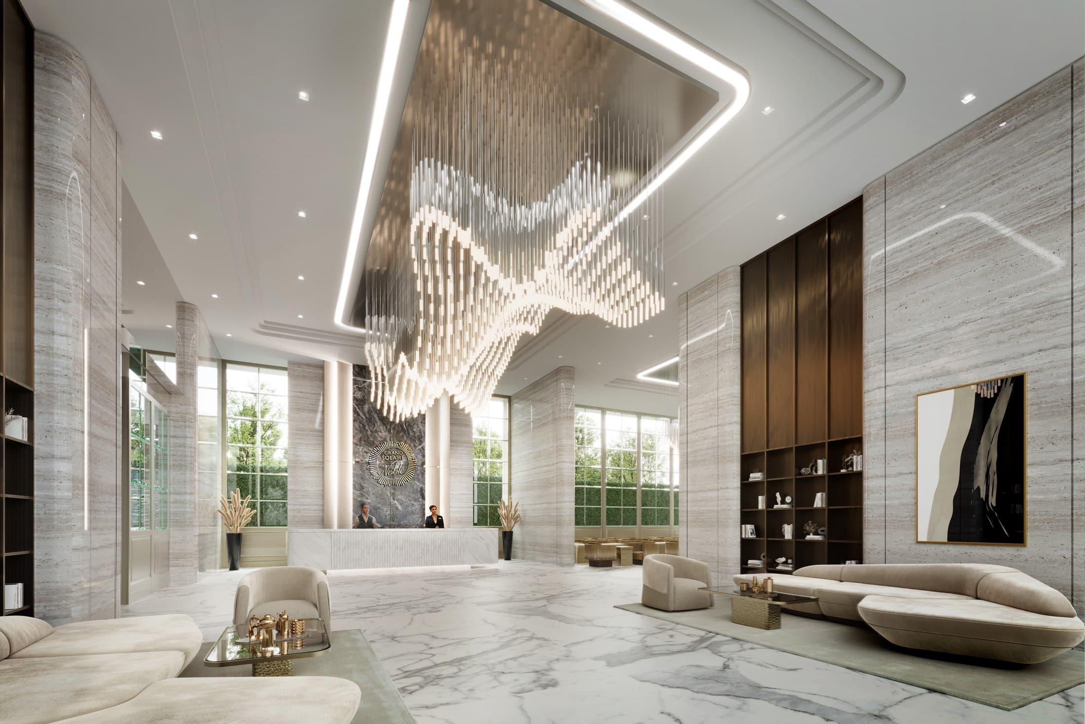 Grand Solaire Noble hotel-style lobby and reception