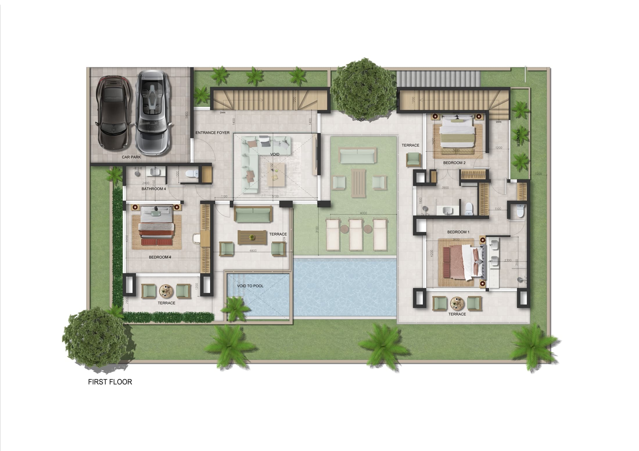 Villa Type A — Upper Floor floor plan