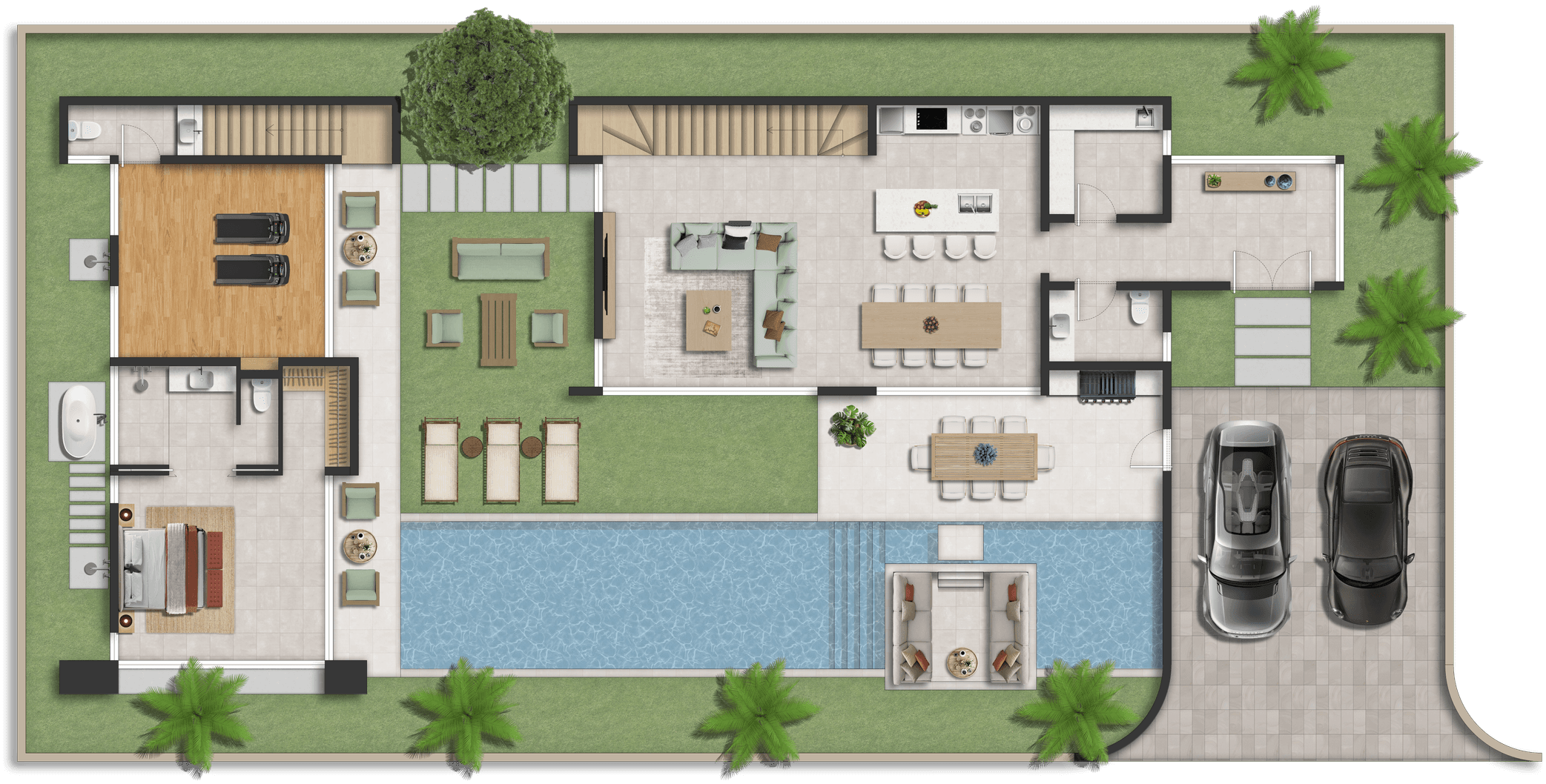 Villa Type B — Ground Floor floor plan