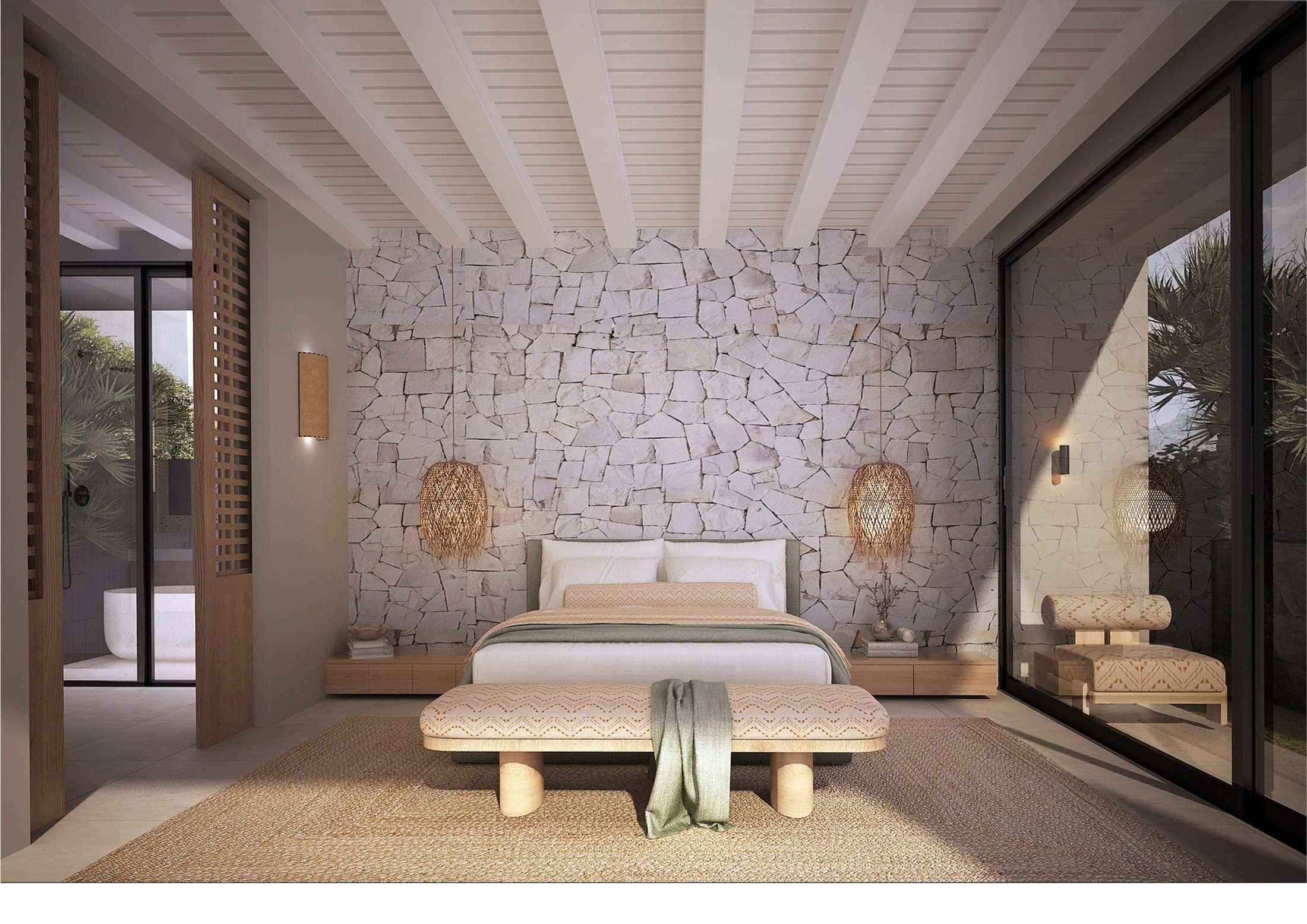 Green Valley bedroom with ensuite bathroom