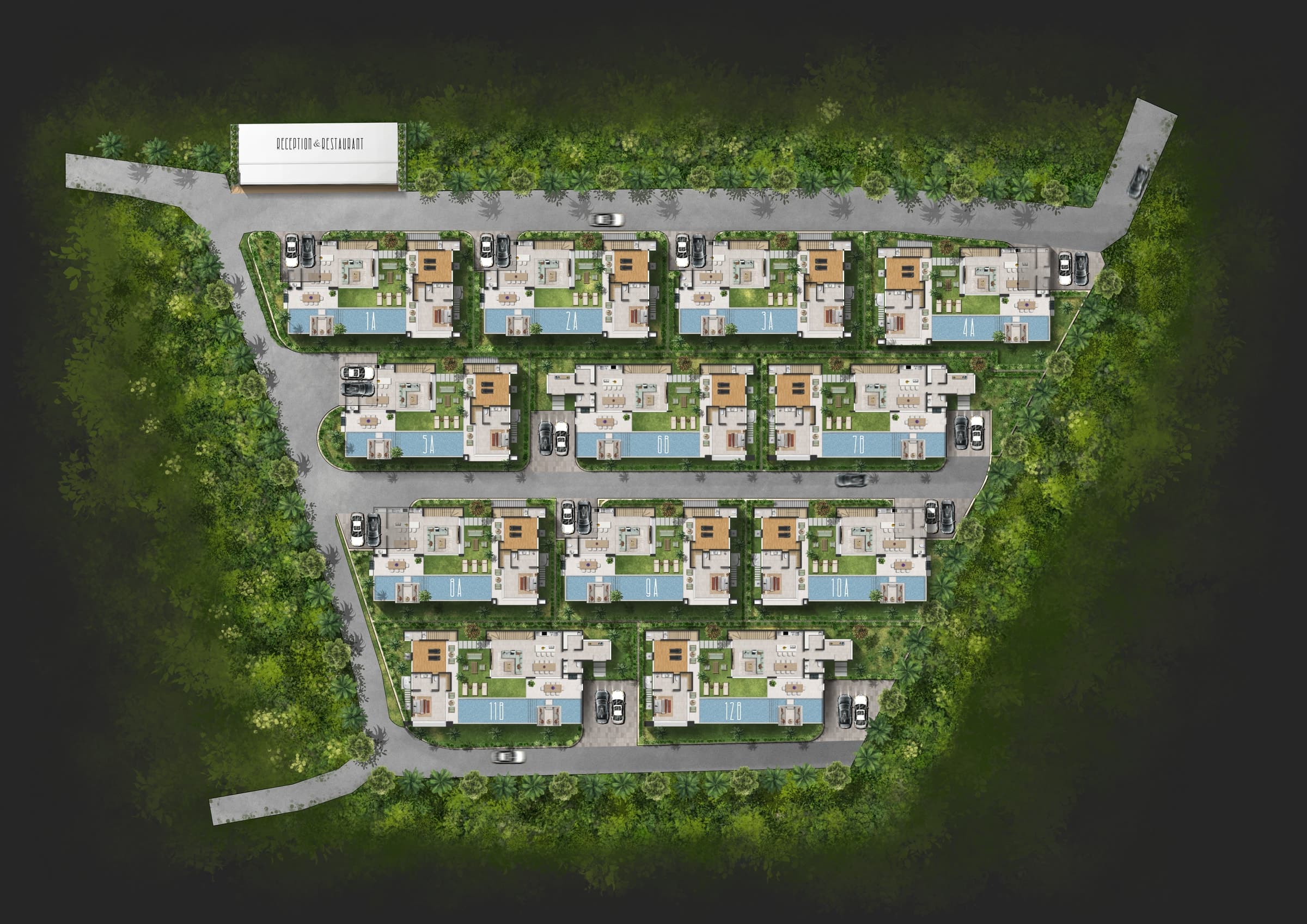 Green Valley masterplan, Koh Phangan — 12 villa plots